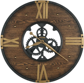 24"H Murano Wall Clock Matte Black