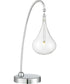 Blummer 1-Light Led Table Lamp Chrome/Clear Glass Shade