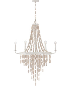 Carissa 6-Light Chandelier Organic White