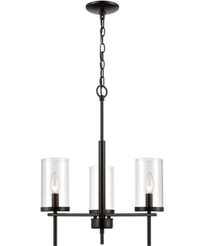 3-Light Chandelier Black