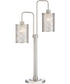 Arison 2-Light 2-Light Table Lamp Brushed Nickel/Metal Shade