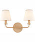 Hoyle 16'' Wide 2-Light Vanity-Light - Brushed Gold