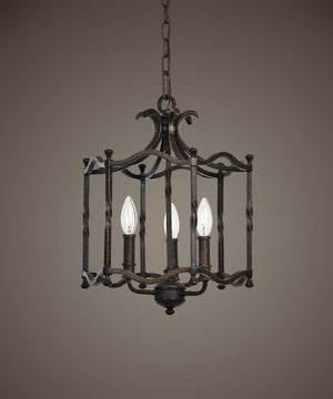 14"W Candela Old World 3 Light Pendant