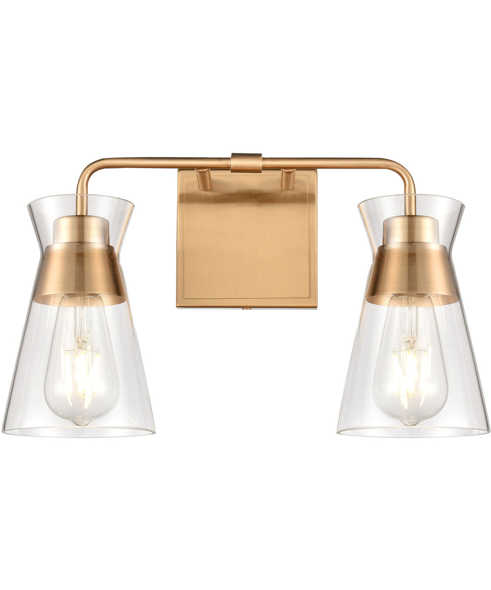 Brookville 2-Light vanity-Light  Burnished Brass