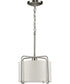 Kempsey 1-Light Summer Linen Shade Farmhouse Pendant Light Brushed Nickel