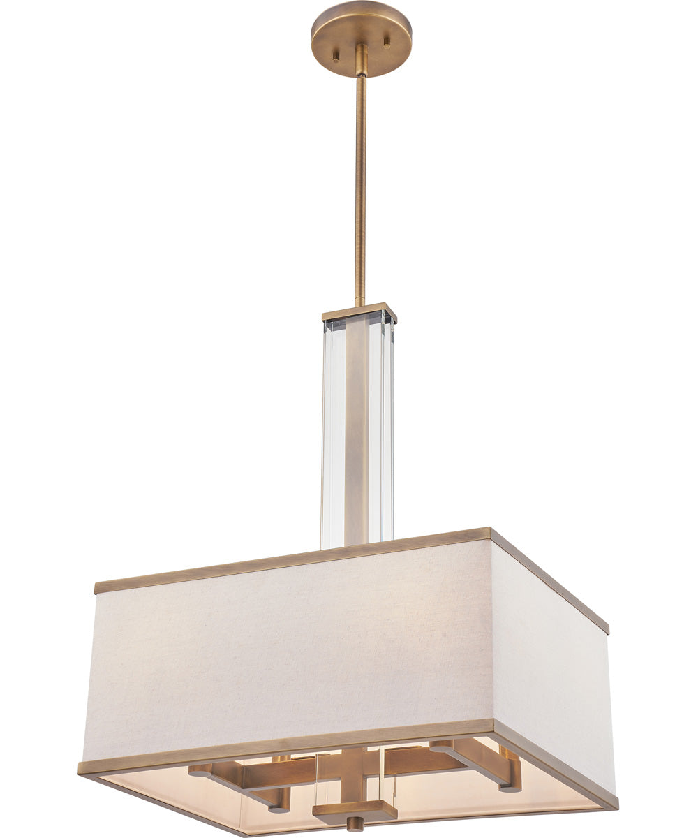 Callum 4-light Pendant Weathered Brass