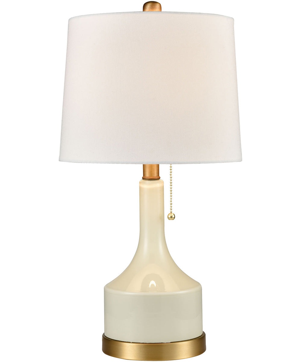 Small but Strong Table Lamp Jade White Glass/Matte Brushed Gold