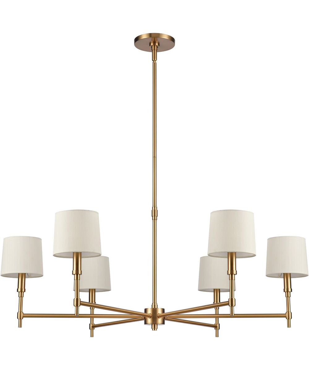 Arden 36'' Wide 6-Light Chandelier - Brushed Gold