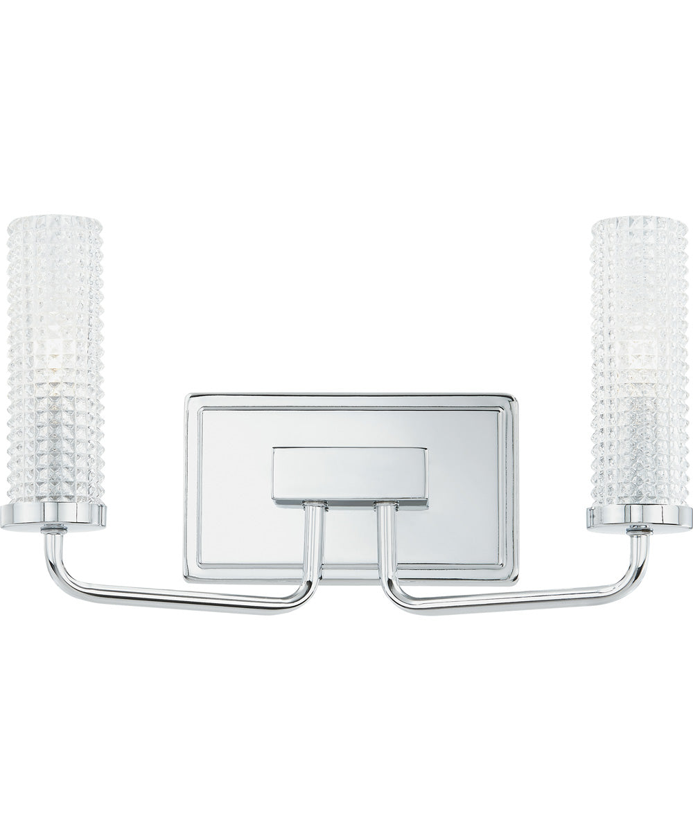 Nora Medium 2-light Bath Light Polished Chrome