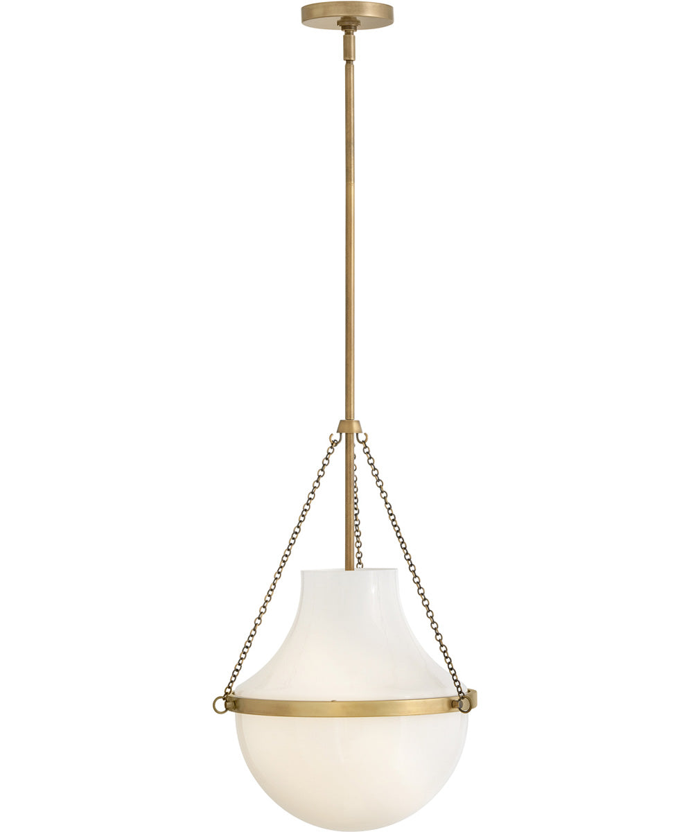 Collins 1-Light Medium Pendant in Heritage Brass