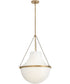 Collins 1-Light Large Pendant in Heritage Brass