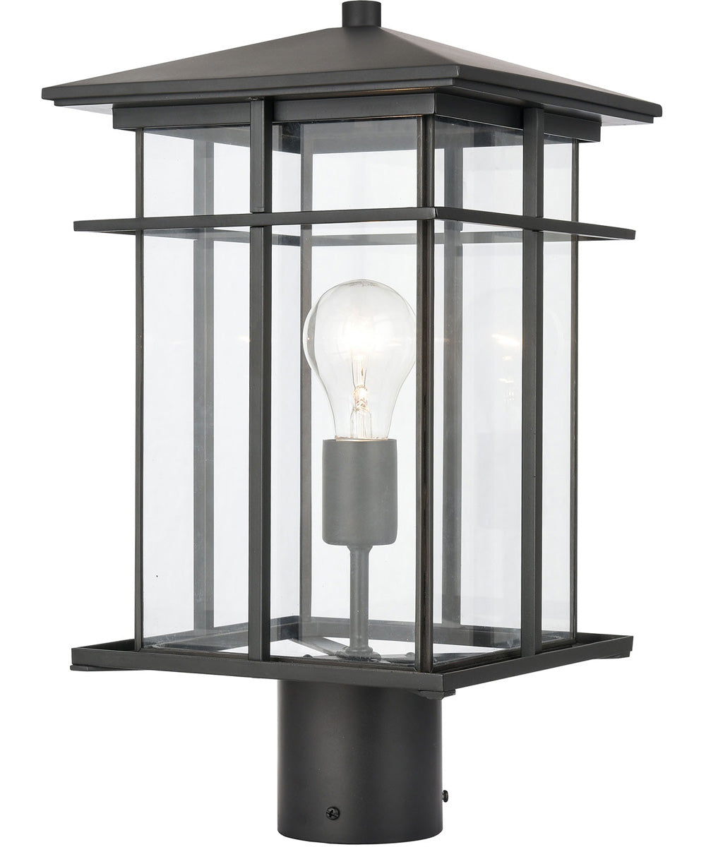 Oak Park 1-Light Outdoor Post mount  Matte Black