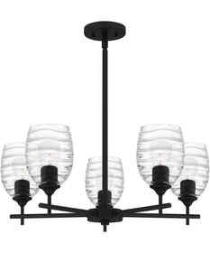 Lucy 5-light Chandelier Matte Black