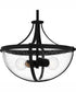 Antebellum Large 2-light Pendant Matte Black