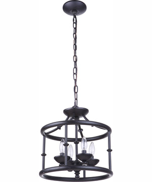 Marlowe 4-Light Convertible Semi Flush Flat Black