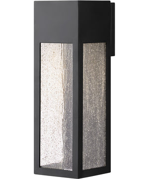 Rook 1-Light LED Large Outdoor Wall Mount Lantern in Satin Black