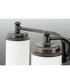 Glide 1-Light Etched Opal Glass Coastal Bath Vanity Light Rubbed Bronze