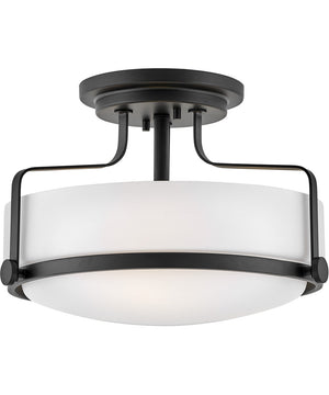 Harper LED Medium Semi-Flush Mount in Black