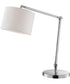 Lark 1-Light Table Lamp Brushed Nickel/White Fabric Shade