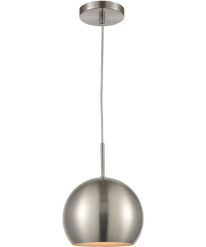 Salt Rim 1-Light Mini Pendant Satin Nickel