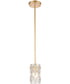 Jenning 1-Light Mini Pendant Parisian Gold Leaf/Clear Crystal