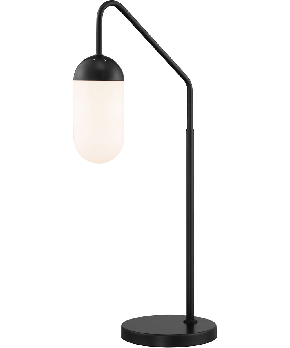 Firefly 1-Light Table Lamp Black/Glass Shade