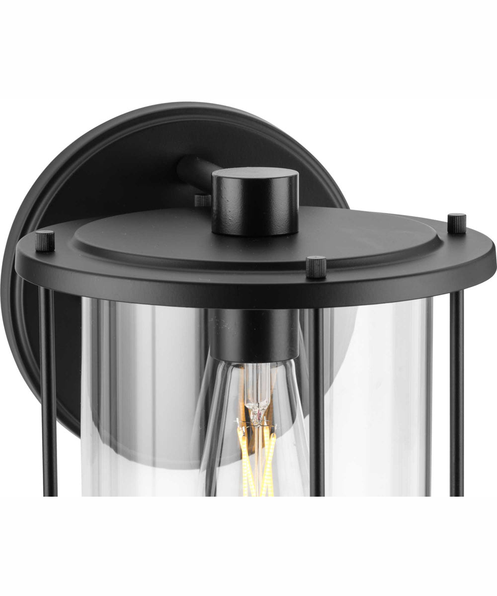 Gunther 1-Light Modern Farmhouse Large Wall Lantern Matte Black