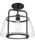 Kettle 1-light Semi Flush Mount Earth Black