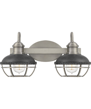 Sandpiper Medium 2-light Bath Light Antique Polished Nickel