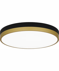 Weldin Medium Flush Mount Matte Black Gold