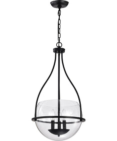 Amado 3-Light Pendant Matte Black