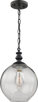 10"W 1-Light Mini Pendant Oil Rubbed Bronze