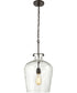 Tuscan Villa 1-Light Pendant Oil Rubbed Bronze/Wavy Glass