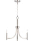 20"W Lyndon 3-Light Chandelier Satin Nickel