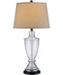 Norbert 1-Light Table Lamp D.Brz/Clear Glass Body/L.Beige