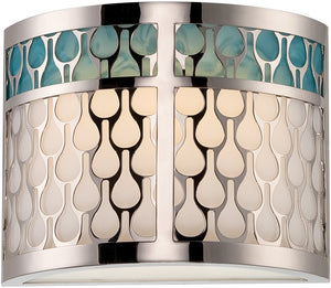 7"W Raindrop 1-Light LED Vanity & Wall Polished Nickel