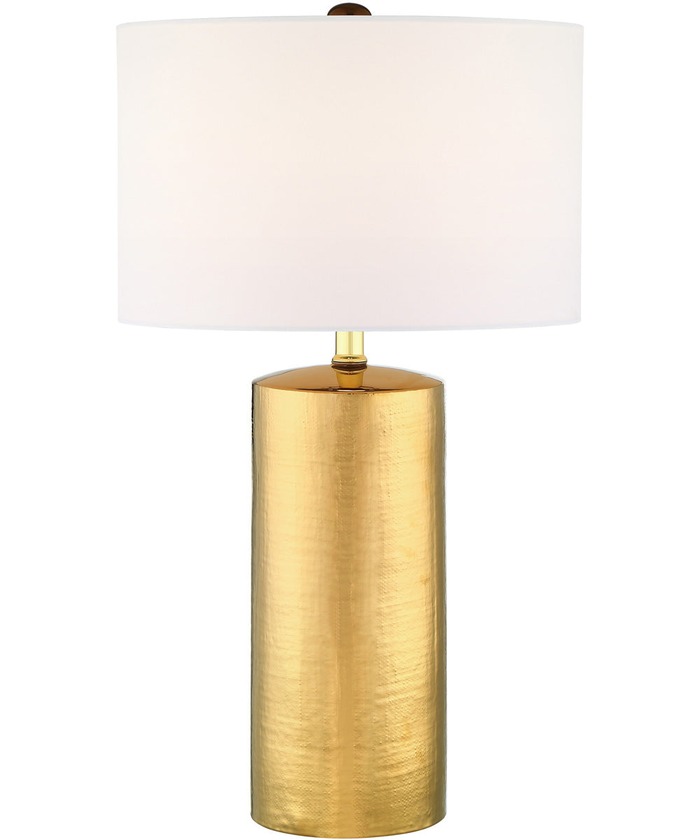 Jacoby 1-Light Table Lamp Gold/White Linen Shade