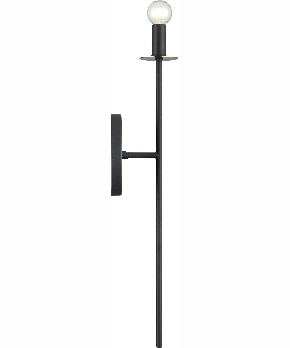 Milla 20'' High 1-Light Sconce - Charcoal Black