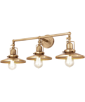 English Pub 3-Light vanity-Light  Satin Brass