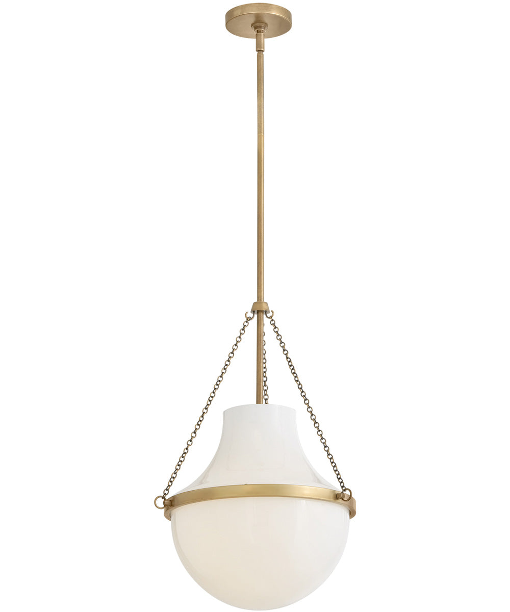 Collins 1-Light Medium Pendant in Heritage Brass