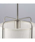 Kempsey 1-Light Summer Linen Shade Farmhouse Pendant Light Brushed Nickel