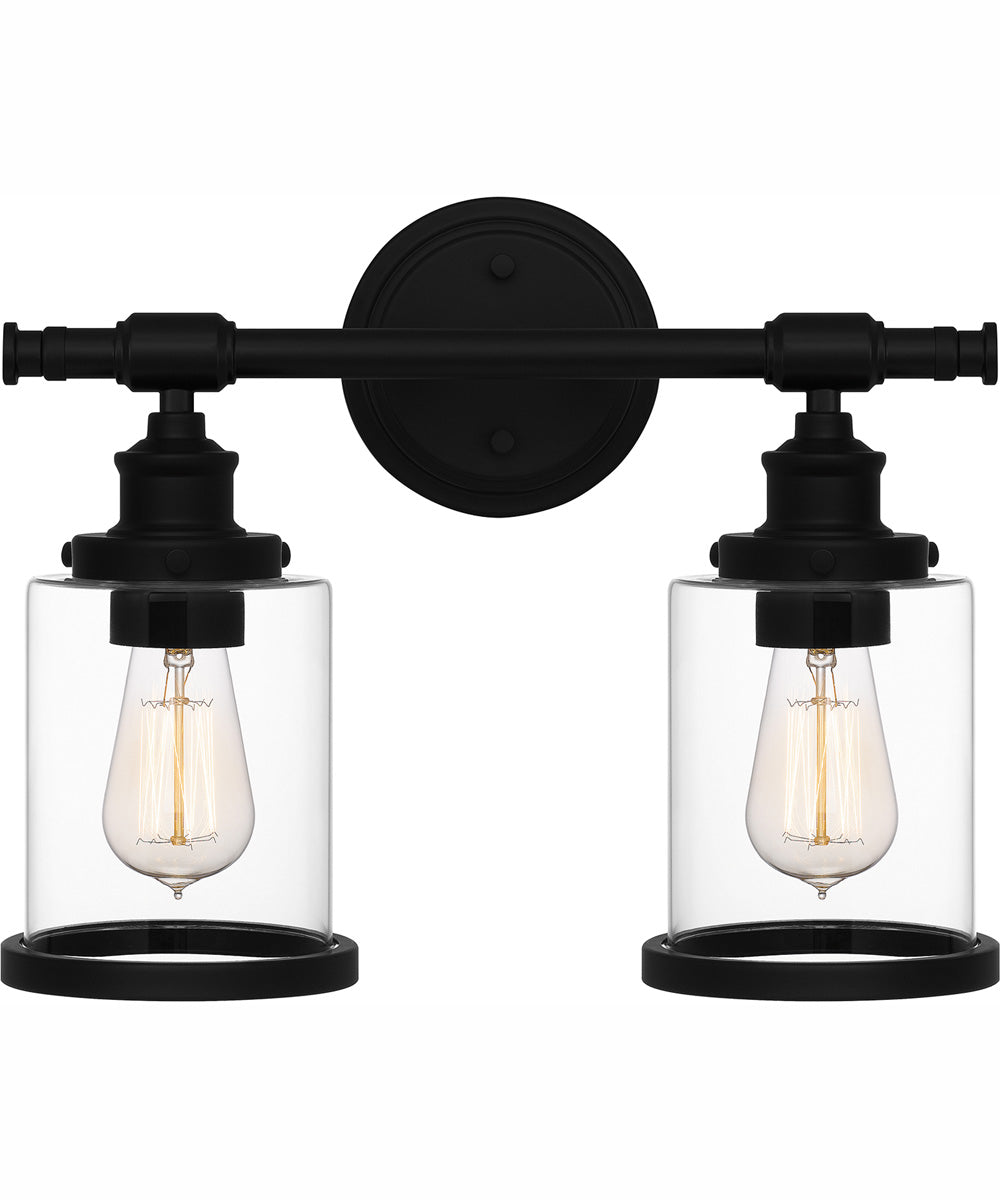 Dixie Medium 2-light Bath Light Matte Black