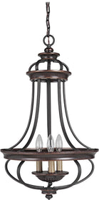 16"W Stafford 3-Light Foyer Light Aged Bronze/Textured Black