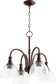 23"W Richmond 4-light Nook Chandelier Oiled Bronze w/ Clear/Seeded