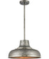 Kerin 1-Light Pendant Polished Nickel/Textured Silvery Gray Metal Shade