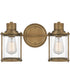 Riggs Medium 2-light Bath Light Weathered Brass