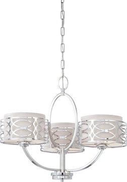 25"W Harlow 3-Light Chandelier Polished Nickel