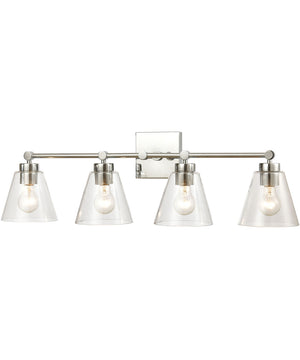 East Point 4-Light Vanity-Light Polished Chrome/Clear Glass