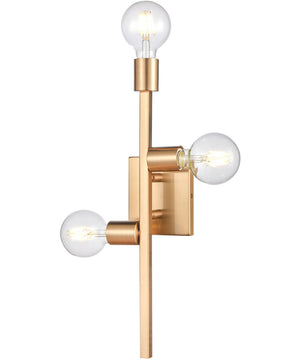 Attune 3-Light sconce  Burnished Brass