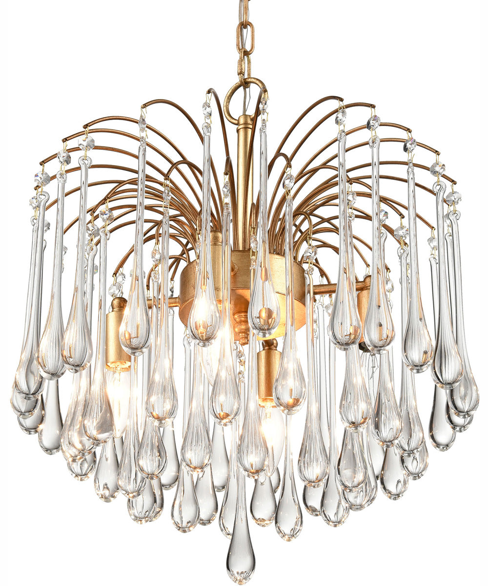 Viola Park 17'' Wide 4-Light Pendant - Gold Leaf